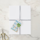 ベビーオンボードサーフィンボーイベビーシャワー ギフトタグ (より糸付き)