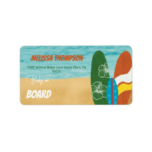 ベビーオンボードサーフィン熱帯ビーチベビーシャワー