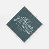 ベビーオンボードサーフィン石板ブルーベビーシャワー スタンダードランチョンナプキン (角)