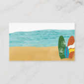 ベビーオンボードサーフビーチベビーシャワーおむつゲーム エンクロージャーカード (裏面)