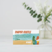 ベビーオンボードサーフビーチベビーシャワーおむつゲーム エンクロージャーカード (スタンド正面)