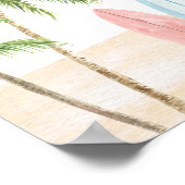 ベビーオンボードサーフビーチベビーシャワーウェルカムサイン ポスター (角)