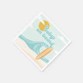 ベビーオンボードサーフビーチベビーシャワー スタンダードカクテルナプキン (角)