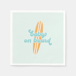 ベビーオンボードサーフビーチベビーシャワー スタンダードカクテルナプキン