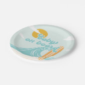 ベビーオンボードサーフビーチベビーシャワー ペーパープレート (アングル)