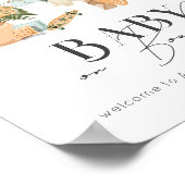 ベビーオンボードサーフベビーシャワーウェルカムサイン ポスター (角)