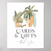 ベビーオンボードサーフベビーシャワーカード&ギフトサイン ポスター (正面)