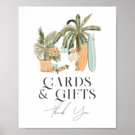 ベビーオンボードサーフベビーシャワーカード&ギフトサイン ポスター