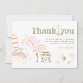 ベビーオンボードサーフベビーシャワーサンキューカード 招待状 (正面)