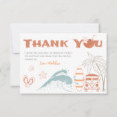 ベビーオンボードサーフベビーシャワーサンキューカード 招待状 (正面)