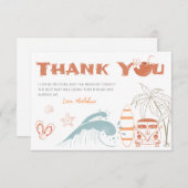 ベビーオンボードサーフベビーシャワーサンキューカード 招待状 (正面/裏面)