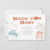 ベビーオンボードサーフベビーシャワーブックベビーカード 招待状 (正面)