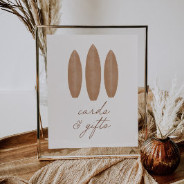 ベビーオンボードサーフボードカードとギフトサイン ポスター