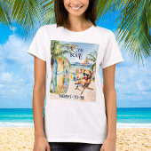 ベビーオンボードサーフボードテディベアーママになる Tシャツ