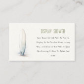 ベビーオンボードサーフボードディスプレイシャワーベビーシャワー エンクロージャーカード (正面)