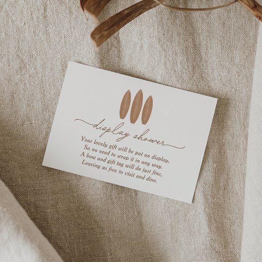 ベビーオンボードサーフボードディスプレイシャワー エンクロージャーカード