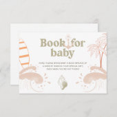 ベビーオンボードサーフボードビーチブックベビーカード 招待状 (正面/裏面)