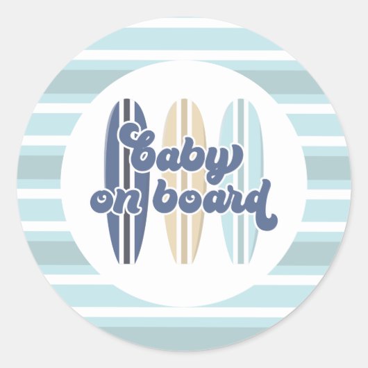 ベビーオンボードサーフボードビーチベビーシャワークラシック ラウンドシール (正面)