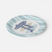 ベビーオンボードサーフボードビーチベビーシャワー紙Pl ペーパープレート (アングル)