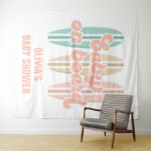 ベビーオンボードサーフボードビーチベビーシャワー タペストリー (インサイチュ(横))