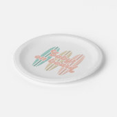 ベビーオンボードサーフボードビーチベビーシャワー ペーパープレート (アングル)