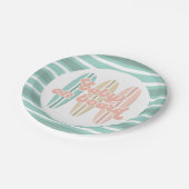 ベビーオンボードサーフボードビーチベビーシャワー ペーパープレート (アングル)