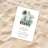 ベビーオンボードサーフボードビーチベビーシャワー 招待状