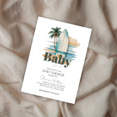 ベビーオンボードサーフボードビーチベビーシャワー 招待状