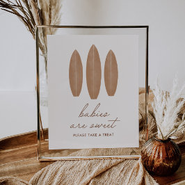 ベビーオンボードサーフボードベビーはスウィートサイン ポスター