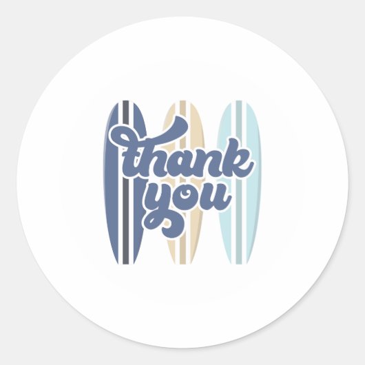 ベビーオンボードサーフボードベビーシャワーありがとう ラウンドシール (正面)