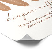 ベビーオンボードサーフボードベビーシャワーおむつラッフル ポスター (角)