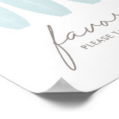 ベビーオンボードサーフボードベビーシャワーウィズサイン ポスター (角)