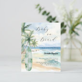 ベビーオンボードサーフボードベビーシャワー招待 (スタンド正面)