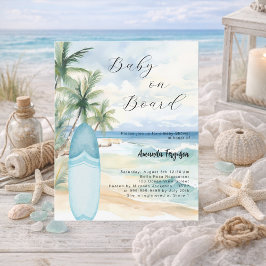 ベビーオンボードサーフボードボーイベビーシャワー招待