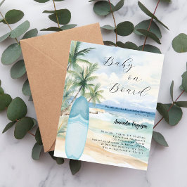 ベビーオンボードサーフボードボーイベビーシャワー招待