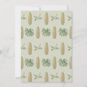 ベビーオンボードサーフボード海ビーチベビーシャワー 招待状 (裏面)