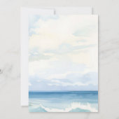 ベビーオンボードサーフボード海ベビーシャワー 招待状 (裏面)