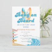ベビーオンボードサーフ海シーベビーシャワー 招待状 (スタンド正面)