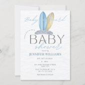 ベビーオンボードサーフ海シーベビーシャワー 招待状 (正面)