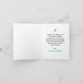 ベビーオンボードスケートボードベビーシャワーありがとう サンキューカード (内部)