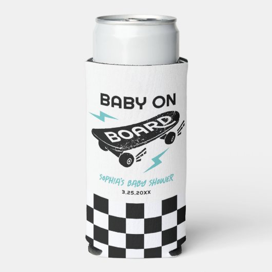 ベビーオンボードスケートボードベビーシャワークーラーボックス スリム缶クーラー (Seltzer正面)