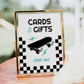 ベビーオンボードスケートボード赤ちゃんシャワーカード&ギフト ポスター