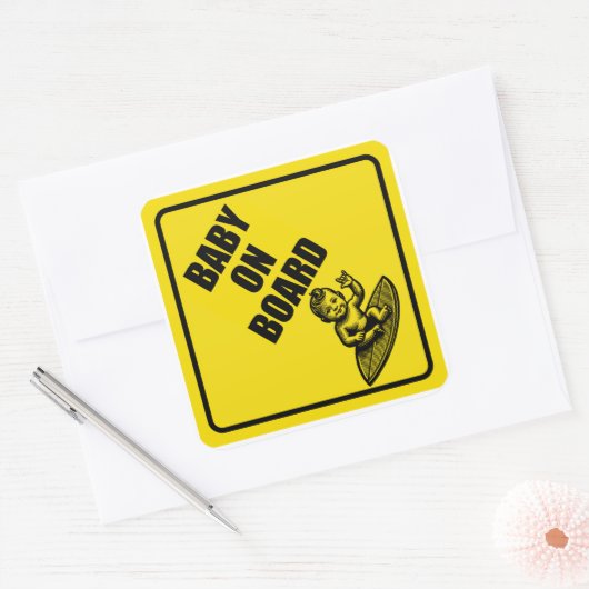 ベビーオンボードステッカー スクエアシール (封筒)