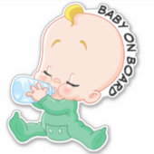 ベビーオンボードステッカー – 緑 シール (正面)