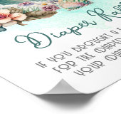 ベビーオンボードトロピカルサーフィンおむつラッフル ポスター (角)