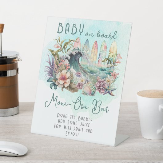 ベビーオンボードトロピカルサーフィンマムオーサバー 台座サイン (インサイチュ)