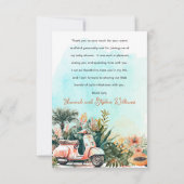 ベビーオンボードトロピカルサーフニュートラルベビーシャワー サンキューカード (裏面)