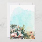 ベビーオンボードトロピカルサーフニュートラルベビー散布 招待状 (裏面)