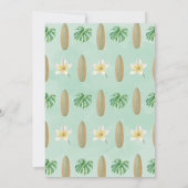 ベビーオンボードトロピカルパームベビーシャワー 招待状 (裏面)