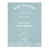 ベビーオンボードニュートラルベビーシャワーウェルカム フォトプリント (正面)